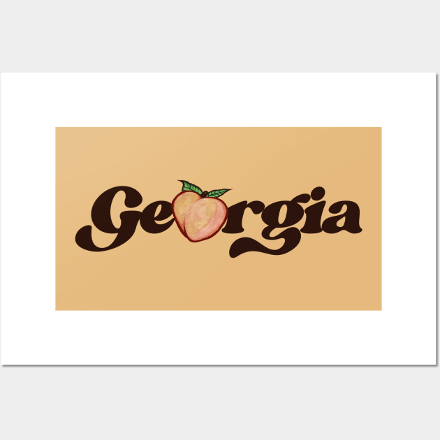 Georgia Peach Wall Art by bubbsnugg